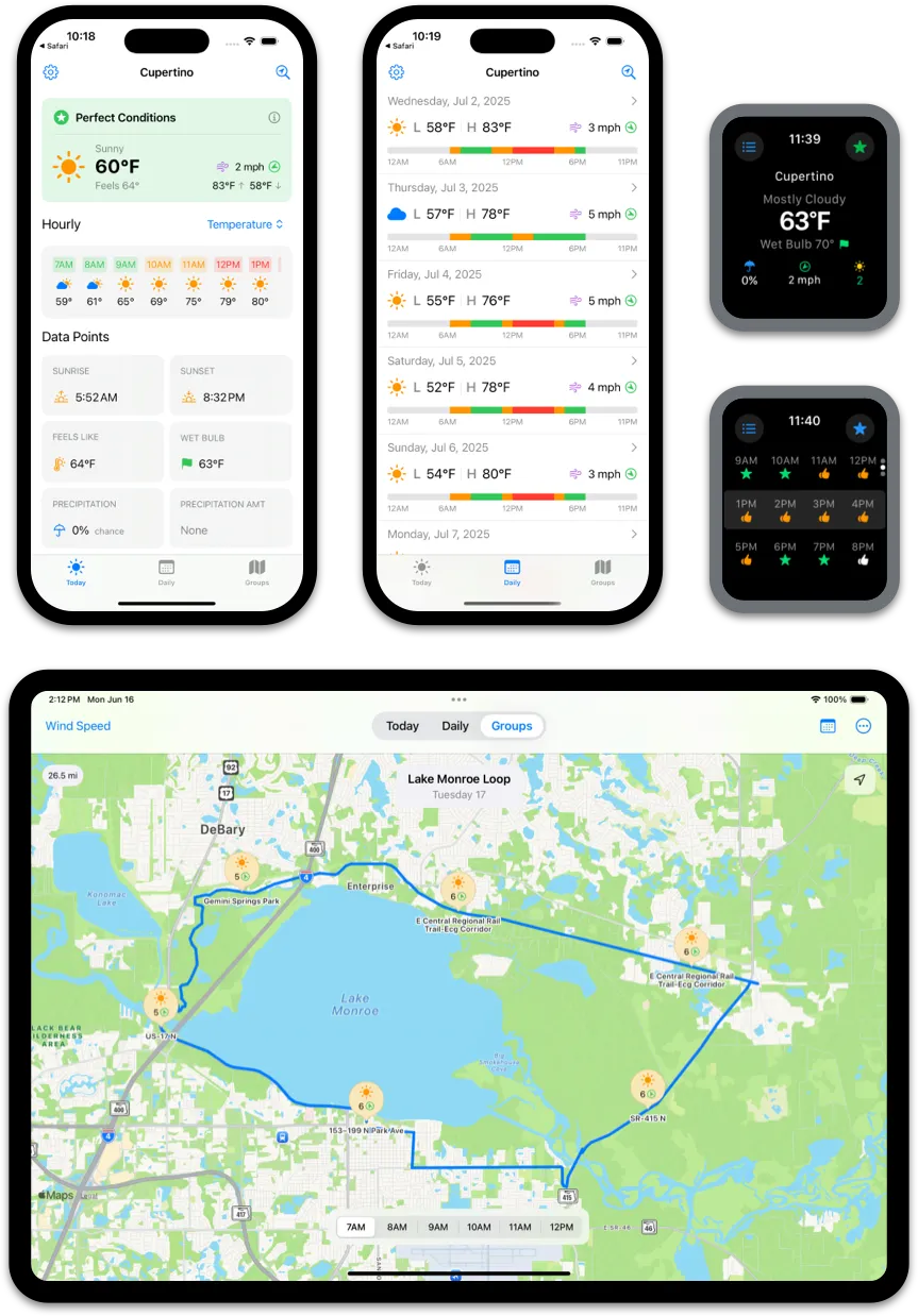 Apollo Weather App Displayed on MultipleDevices